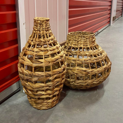 Wicker Vases: Set of 5