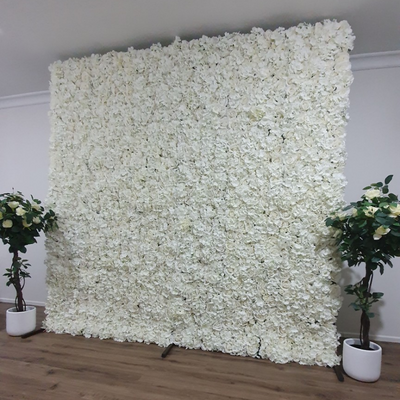 Flower Wall - White Rose & Hydrangea