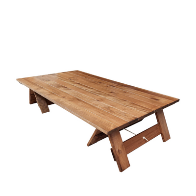 Rustic Low Boho Timber Picnic Tables
