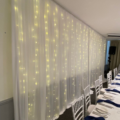 Warm White Curtain Fairy Lights 6mx3m